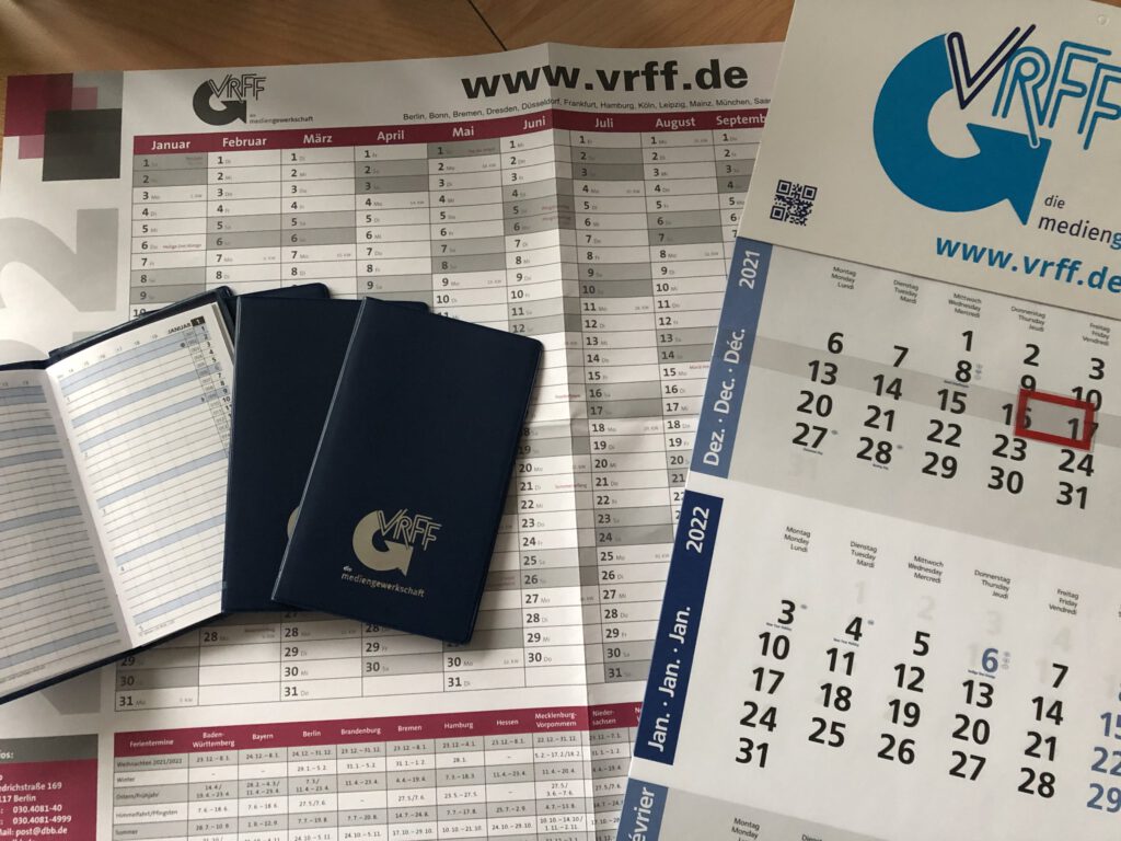 Die neuen VRFF-Kalender 2022 sind da